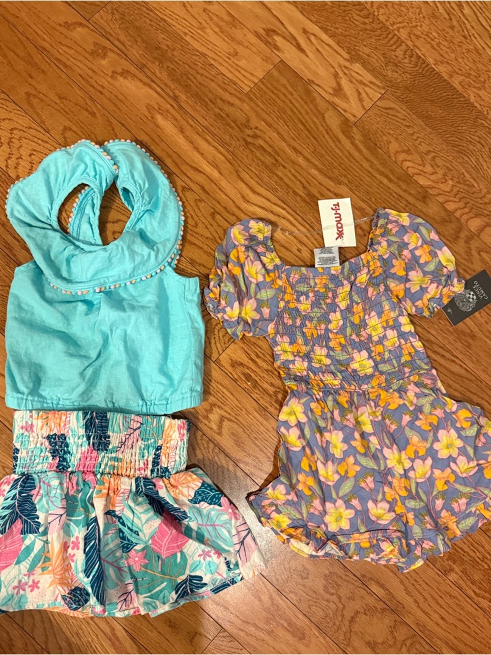 Tommy Bahama Turquoise Set & Vince Camuto Floral Romper 4t